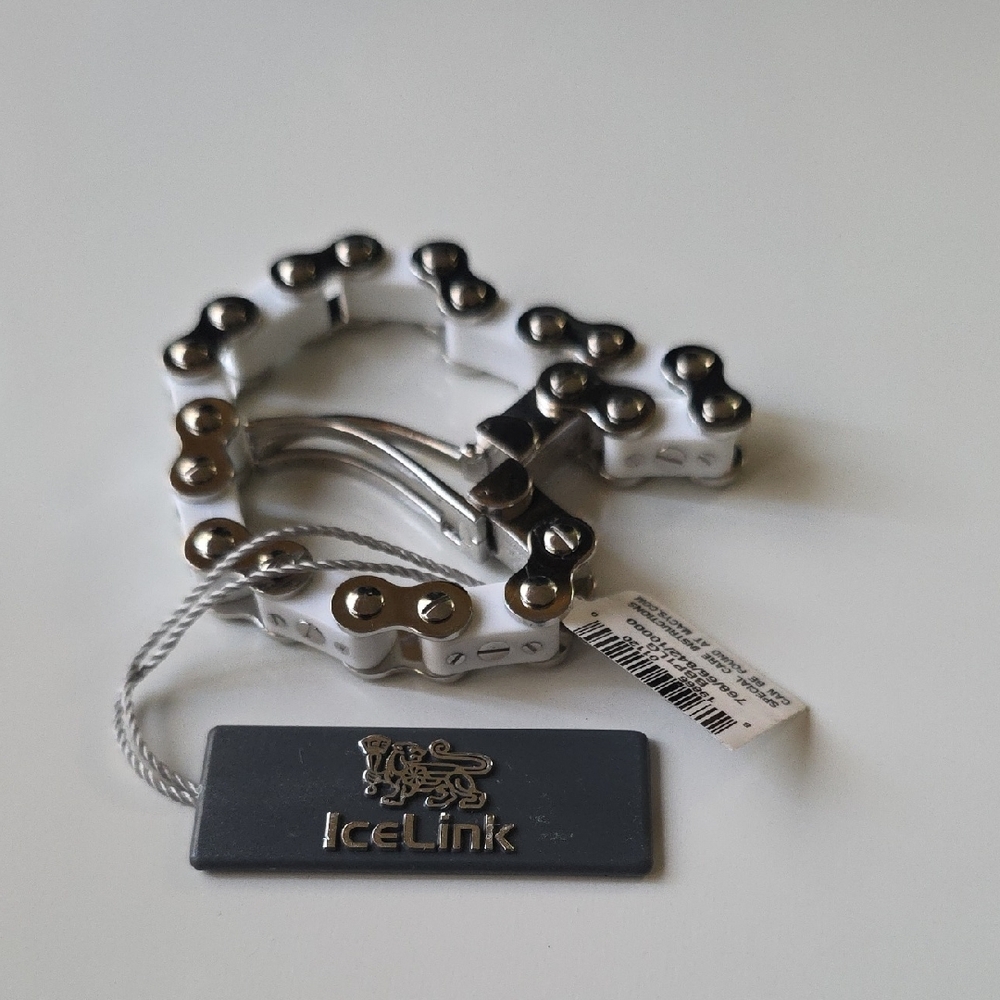IceLink Silver and Black Bracelet